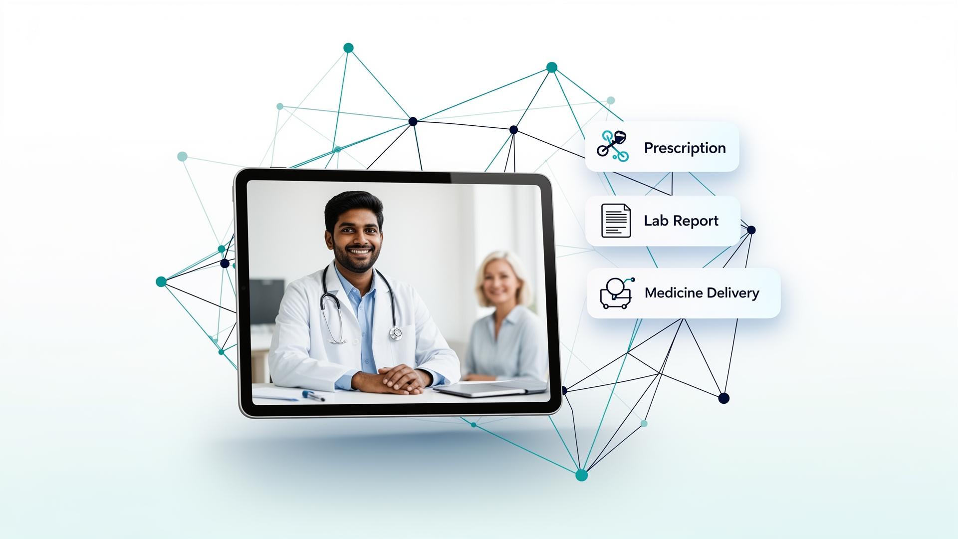 Doctor consulting a patient on Doclyra